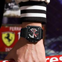 Curren CURREN Top Brand Men's Watches Luxury Square Quartz Wrist Watch Original Waterproof Luminous Chronograph Watch For Men Relogio