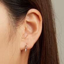 1 paire de boucles d'oreilles à tige en argent sterling 925 mignonnes en forme de chat, boucles d'oreilles à anneau pour animaux de compagnie pour fille femme, bijoux pour fête, cadeau d'anniversaire