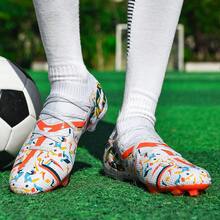 1 Pair Men/Women Adult Student Soccer Cleats, Low-Top Outdoor Team Competition Sports Shoes, Plus Size Non-Slip Durable AG/FG Cleats For Natural Grass, Soft Ground, Leather Football Training Shoes, Lace-Up, Lightweight High-Performance Grip Design, Top Professional Football Boots, Factory Direct - White - View 9