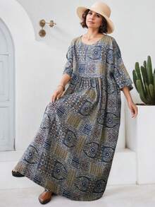 2026年中国春节上衣，妈妈度假连衣裙，夏季女士波西米亚休闲度假沙滩裙，上衣，大码连衣裙，睡衣内搭