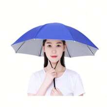 1 pieza Paraguas sombrilla de pesca, gorro de paraguas, gorro paraguas para llevar en la cabeza, gorro impermeable con sombrero plegable que permite tener las manos libres durante la actividad