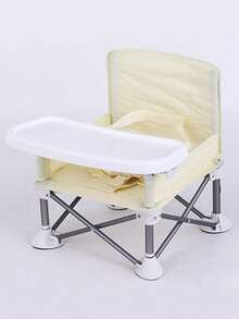 多功能可摺疊輕量化嬰兒餐椅 - 米色 - 查看 8