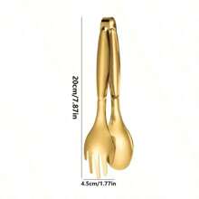 1pc Stainless Steel Thicker Serving Tong For Toast, Grilled Meat And Food