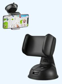 Support de téléphone de voiture en silicone avec ventouse - Rotation à 360°, compatible avec le tableau de bord et le pare-brise, forte ventouse, facile à installer, bras réglable s'étendant jusqu'à 90 mm, convient aux téléphones portables de 3,5 à 6 pouces, en matériau ABS, durable