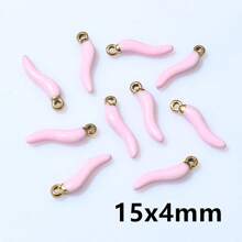 5pcs Enamel Chili Pepper Charms Pendant Multi Colors For DIY Jewelry Making Earrings Necklace Pendants Accessories Findings
