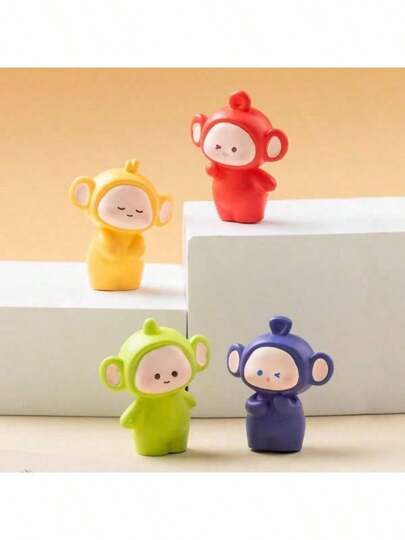 4pcs Micro Cartoon Resin Figurines, Suitable For Desktop Decoration, Display Decoration, Dashboard Hanging Decoration, Lawn Decoration, Office Desk Decoration, Monitor Hanging Accessories, Vibrant Colors, Micro Landscape Decoration, Classic Statue Desktop Ornaments, Blind Bag Accessories, Birthday Gifts, Holiday Gifts, Ideal Home Collectibles, Back To School Season