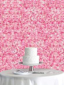 1pc 40*60cm Artificial Fence, Faux Fence Net Simulated Plant, Rattan Decor Garden Fence Barrier, Retractable Wooden Fence, Wedding Backdrop Hydrangea Arch Decoration, Artificial Plant Wall For Party, Hotel, Home, School Events, Outdoor Garden Decorations, Privacy Screen - Hydrangea Plant Wall - View 10