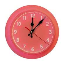 Reloj de pared de neon rosa de 10 pulgadas, decoración del hogar y oficina. Movimiento silencioso, funciona con pilas (Pilas AA no incluidas), decoración artística para el hogar, ambiente acogedor en el dormitorio, ideal para acentos del hogar - Excelente regalo para cumpleaños, Navidad, Halloween - Negro - Ver 1