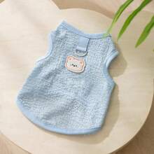 1pc Pet Summer Breathable Mesh Vest, Dog/Cat Lightweight Mesh Pet Vest, Mesh Design To Prevent Overheating, Can Be Leashed, Suitable For Poodles, Yorkshire Terriers, Teddy Dogs, Bichon Frises, Ragdoll Cats And Other Medium/Small Pets, Pet Outfit Accessory