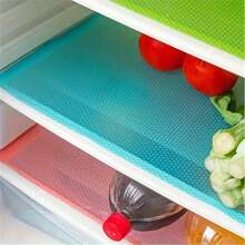4pcs Refrigerator Liners Mats, Washable Refrigerator Mats, Liner Waterproof Oilproof Fridge Liners For Shelves, Cover Pads For Freezer Glass Shelf Cupboard Cabinet Drawer