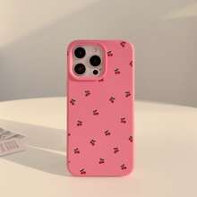 1 szt. Biały z czerwoną wiśnią etui na telefon kompatybilny z telefonami Apple - Wyrazisty róż - Zobacz 2