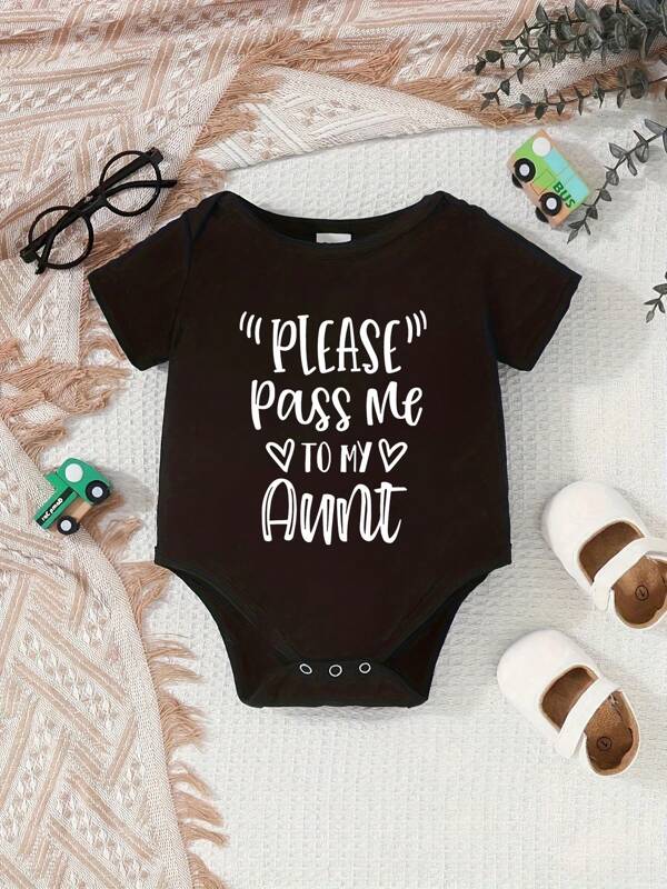 Newborn Unisex Baby Letter Printing Cute Bodysuit For Infant Boy Girl