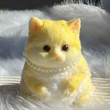 Muñeco de peluche realista hecho a mano de gato suave para apretar, figura decorativa de gato lindo y pequeño como alivio del estrés