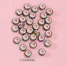 35pcs Shoes & Boots Decoration, Colorful Rhinestone Circle Shoelace Buckles DIY Jewelry Making Accessories Fit For Men, Women Sports & Casual Shoes
