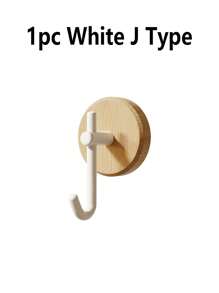 1pc Walnut Wood Door Mounted Hook With Adhesive, Single Wall Hook For Hanging Clothes Without Drilling, Adhesive Hooks, Towel Hanger Rack, Bedroom Wall Decor, Hangers, Hooks, Hanger, Back To School, Shelves, Organization And Storage, Key Holder, Key Holder Wall, Key Hanger, Sticker Hook, Door Hanger, Room Decor Bedroom, Kitchen Accessories