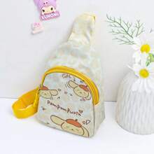 Sanrio Sanrio Hello Kitty/Kuromi/My Melody Crossbody Cute Bag 2025 - Adjustable Ultra-Lightweight Shoulder Bag With Large Capacity, Kawaii Anime Back To School Essential (Valentine's Gift/Daily Use) Waterproof Compact Chest Bag For Teens, Students & Anime Fans Back To School Supplies Stationery Supplies