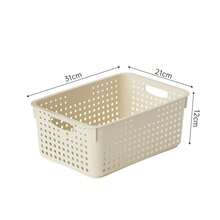 1/3-teiliges Set aus dickem und verstärktem Aufbewahrungskorb, Schreibtisch-Aufbewahrungsregal für Kleinigkeiten und Snacks, Küchen-Aufbewahrungskorb - Gelb mittel - Übersicht 1