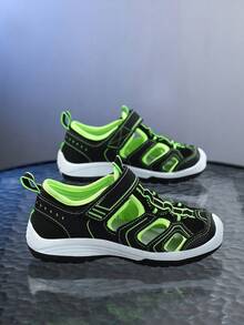 儿童运动鞋，皮革鞋面，防水，防滑，耐磨，适合户外运动且易于穿着的跑鞋 - 橘色 - 查看 4