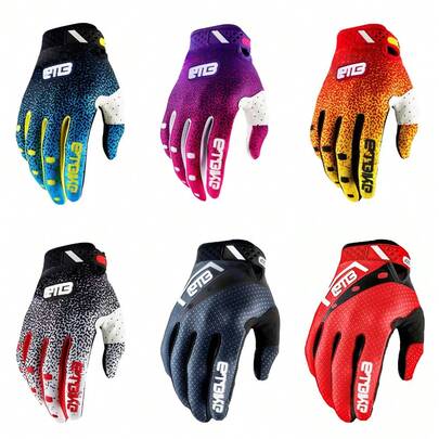 Guantes para montar en 4 colores para motocicletas, bicicletas de montaña, todoterreno, pesca y deportes. Resistentes al desgaste y con protección. Se pueden usar con pantalla táctil de teléfono celular. Año 2024