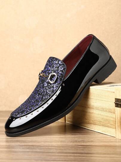 Men's Pointed Toe Faux Suede Leather Business Casual Dress Shoes (Run 1 Size Larger)