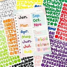 Colorful Alphabet Sticker Set – Self-Adhesive Letters, Numbers & Symbols For Crafts, Signs, School Supplies, Windows & Car Decor - Multicolor - View 3