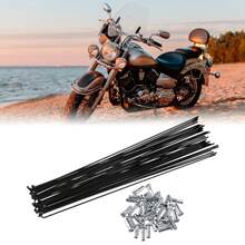 Bicycle Spokes Metal Bike Spoke With Nipples For Most Bicycle - 黑色 266mm 14G 40Pcs 金屬 - 查看 2