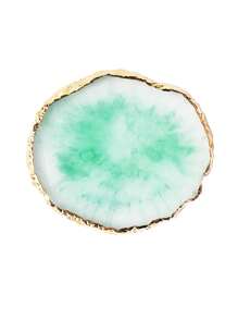 1 pieza Paleta de exhibición de colores de uñas personalizada de resina, Tablero de muestrario de colores de uñas de resina con apariencia de ágata redonda, Herramienta de mezcla de esmalte de uñas, Adecuado para mujeres y niñas