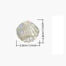 Paquete de 10 colgantes de concha de abulón natural, suministros de fabricación de joyas con forma de abanico, accesorios de artesanía de material de conchas - Multicolor - Ver 8