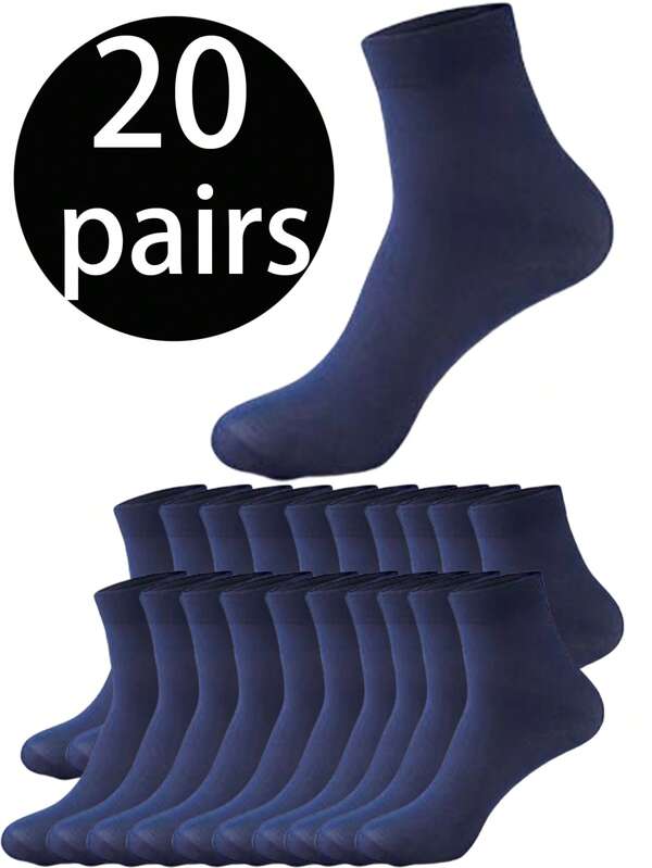 20/10/5/3/1 pares de calcetines hasta el tobillo para hombres, calcetines suaves, elásticos, cómodos y transpirables adecuados para uso diario de hombres y mujeres, calcetines hasta el tobillo unisex simples y cómodos, medias de moda