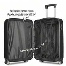 10KG Travel Suitcase Anac Standard 55X35X25cm ABS Boarding Bag With Expandable Zipper Removable Wheels Unbreakable - Pink - View 10