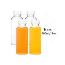 5/10/15 Pack Small Plastic Bottles For Liquids - Ginger Shot Bottles With Caps, Wellness Juice Shot - Freezer Friendly, Leak Proof, 4 Oz 5oz 8oz 12oz 16oz BottlesEmpty Plastic Juice Bottles, Reusable Water Bottles, Clear Bulk Drink Containers Thanksgiving, Halloween, And Christmas Are Applicable
