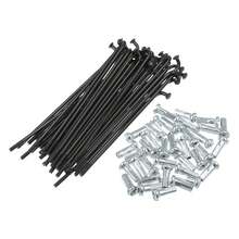 Bicycle Spokes Steel Bike Spoke With Nipples For Most Bicycle - 黑色 78mm 14G 36件鋼 - 查看 1