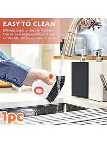 1pc Multi-Function Cleaning Brush, 2-In-1 Window Track Cleaning Brush, Detachable, Glass Corner Scrubber, Window Ledge Gap Cleaner, Household Cleaning Supplies