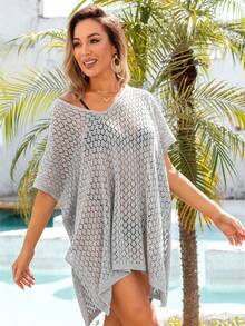 Bikini pentru plajă, sexy, semi-transparent, de mărime mare, pentru femei