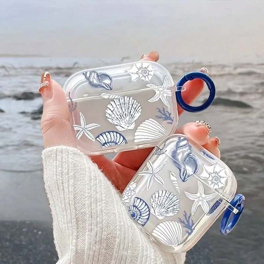 海洋主题外壳设计防摔保护壳适用于 Apple Pro 2/4/1/3，防刮防震 4 保护壳 - 彩色 - 查看 1