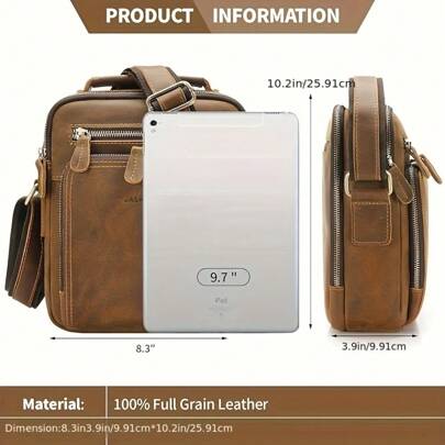 Local Delivery- Man Purse Crossbody Bags For Work Business Leather Messenger Bag For Men,