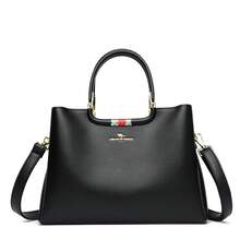Fashion Simple Shoulder Bag Large Capacity Handbag Simple Commuter Tote Bag Gift For Women - Black - View 1