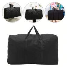 Bolsa grande impermeável para mudanças, bolsa de armazenamento grande de tecido Oxford, bolsa de compras reutilizável, organizador de armazenamento para suprimentos ao ar livre, estojo de armazenamento de barracas, ideal para viagens ao ar livre, padrão de 26 letras iniciais