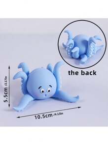 Ozean-Themen Tortenaufsatz, Oktopus, Wal, Bobo-Fisch, Meeresschildkröte, Korallen Kunststoff Ornamente, Ozean-Themen Tortendekoration, geeignet für Geburtstagsfeiern, Taufen, Gender-Reveal-Party Tortendekoration, Tischdekoration, wiederverwendbar