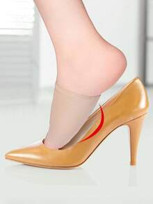 1 对男女通用足弓支撑垫，弹性莱卡透气硅胶鞋垫，舒适按摩减震支撑