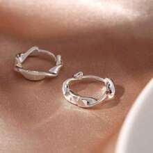 Earrings 925 Silver Hoop Earrings For Women 18k Gold Metal Allergy-Friendly Non-Stop Ring Earrings Earrings Small Twisted Christmas Present For Women Gift