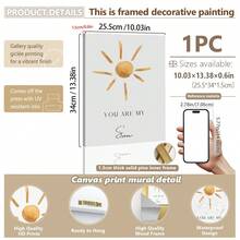 1set Of 3pcs You Are The Sun, The Moon, And All My Stars Wall Art - Printable Wall Art For New Baby Nursery Decor, Classroom, Early Education Class Decoration, Self-Adhesive Art Decal Baby Shower Family Decorations Gifts, Sun Canvas Print, Daycare Poster, Classroom Decoration Play Area Sign, Frameless, Modern Canvas Wall Art, Posters For Room, Room Decoration Stuff, Home Decor ,Room Decor Aesthetic, Western Decor - Multicolor - View 24