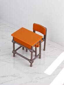 [Mini Desk & Backpack Set] Compact And Adorable, Recreating Classroom Scenes With Great Creativity! Exquisitely Realistic Design: Mini Desk + Backpack, Perfectly Reproducing The Atmosphere Of The Classroom, With Lifelike Details. Fun Interaction: Suitable As Dollhouse Accessories, Handicraft DIY, Or Photography Props, Adding Endless Enjoyment. - Multicolor - View 3