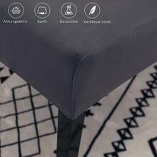 Stuhlhussen 4er Set, Stuhlbezug Universal bi-Elastic Hussen für Stühle Moderne Stretch Stuhlhussen Stuhl Abdeckung Abnehmbare Waschbar für Esszimmer, Hotel, Bankett, Partys Deko, Dunkelgrau - Dunkelgrau - Übersicht 2