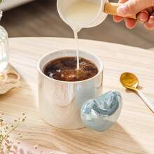 Cute Heart Shape Ceramic Mug, High Aesthetic Value Gifts, Household Couple Mugs, Coffee Cups, Milk Cups, Large Capacity 330ml - Multiple Selection - View 3