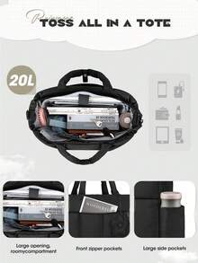 NEWHEY Tote Bag For Women Lightweight Puffer Tote Bag With Compartments And Shoulder Strap Quilted Travel Tote Bag Nurse Bag Shoulder Bag Handbag Carry On Bag For Travel, Work - Multicolor - View 8