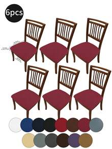 1 cái/4 cái/6 cái Vỏ bọc ghế bằng lụa sữa đàn hồi cao, Vỏ bọc bảo vệ chống bụi bẩn có thể giặt được, màu trơn tối giản, thích hợp cho nhà hàng, khách sạn, gia đình, Vỏ bọc ghế chống bụi, Màu đen, Xám nhạt, Nâu nhạt - Nhiều màu - Xem 13