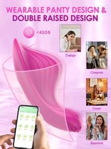 LIKETHAT Tragbare vibrierendes Ei App Fernbedienung Vibratoren Vagina G-Punkt Dildo Klitoris-Massagegerät Schmetterling Sexspielzeug für Frauen, G-Punkt und Klitoris-Stimulator Lustmittel für Paare, Sexspielzeug Vibrator, Sexspielzeug für Frauen