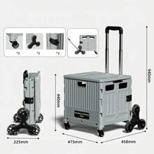 Multi-Function Cart Cart Cart Light Portable Folding Shopping Cart Cart Cart Trailer Outdoor Camper Eight-Wheel Climbing Model - Silent Airplane Wheel