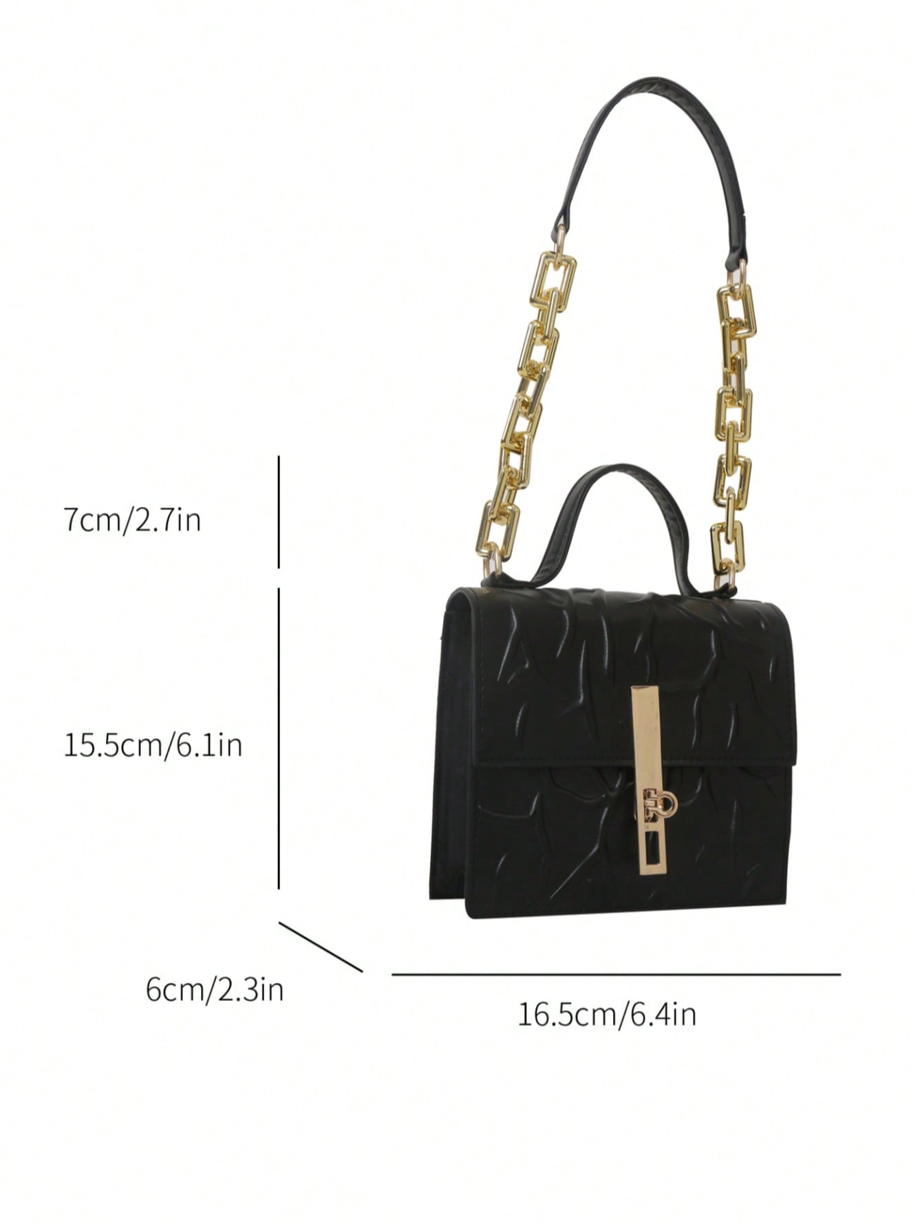 حقيبة يد أنيقة للنساء ذات لون أحادي مزخرف بالنقوش،...